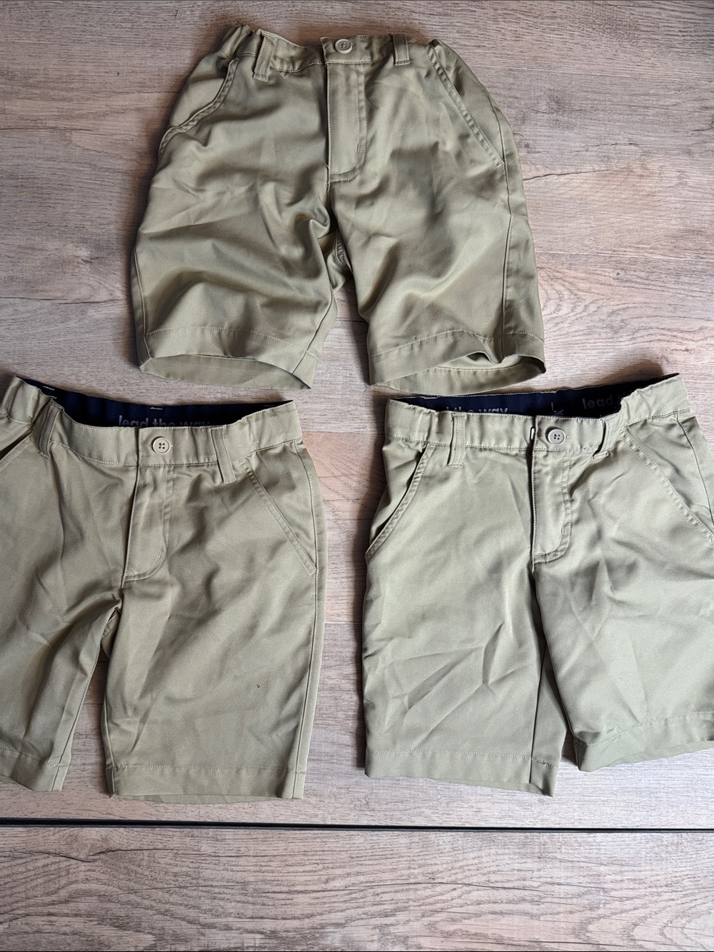 French Toast Boys' Khaki Uniform Shorts - Classic Fit 3 pairs size 8